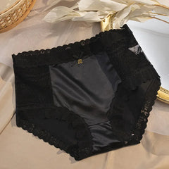 New Women Sexy Lace Ice Silk Underwear High Waist Elasticity Shapewear Abdomen Hips Panties Breifs