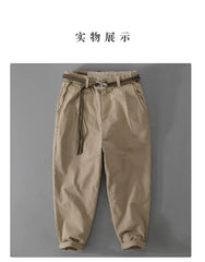 2025 New Men's clothing, Japanese workwear, pants, versatile, loose fit, youth heavyweight casual workwear, men's pants