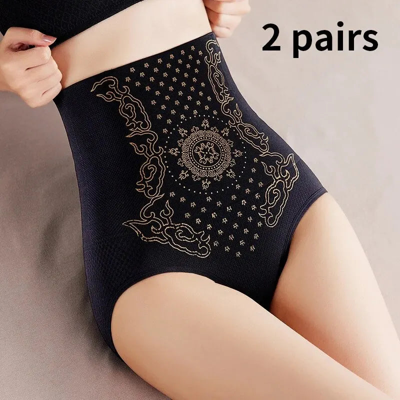 2 PCS for Women Sexy Slim Fit Wearing Burning Abdominal Bodybuilding Underwear for Women Sexy High Waist Shaping Underwear