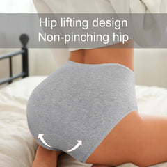 High Waisted Postpartum Underwear Womens Cotton Underwear Soft Breathable Full Coverage Stretch Panties 4pcs/pack