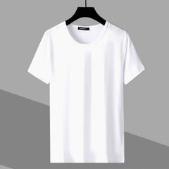 Hot Fashion T-shirts Mens Solid Stretch Baselayer Unisex Basic Bottoming Breathable Comfort Plain Short Sleeve