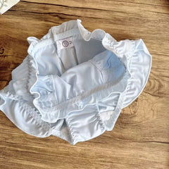 Women Milk Silk Ruffle Soft Underwear Middle Waist Smooth Cute Lovely Sweety Panties Princess Style Breathable Elasticity Breifs