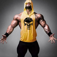 Bodybuilding Tank Tops Men Gym Fitness Cotton Hooded Vest Sleeveless Shirt Workout Hoodie Summer Casual Fashion Singlet Clothing