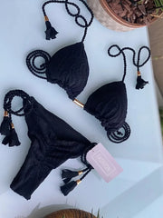 ZRTAK Pink Bikinis Triangle Biquinis Feminino Swimsuit String Bikini Sets Push Up Bikinis Women Bathing Suit Solid Swimwear