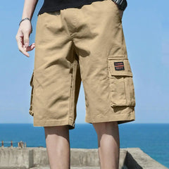 Men Shorts Breathable Men's Cargo Shorts with Multi Pockets Elastic Waist Deep Crotch Casual Streetwear for Summer Sports Men