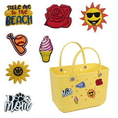 Rubber Beach Bag Accessories Charms - 3" Beach Charm Accessories for Rubber Beach Totes  Perfect Tote Accessories for Summer