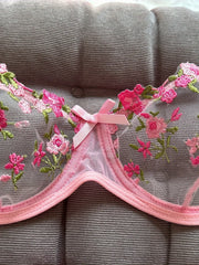 womens lingrie Night Beautiful Sexy Women 2 Piece floral Embroidery Underwear Erotic lingerie underwear Set conjuntos de mujer