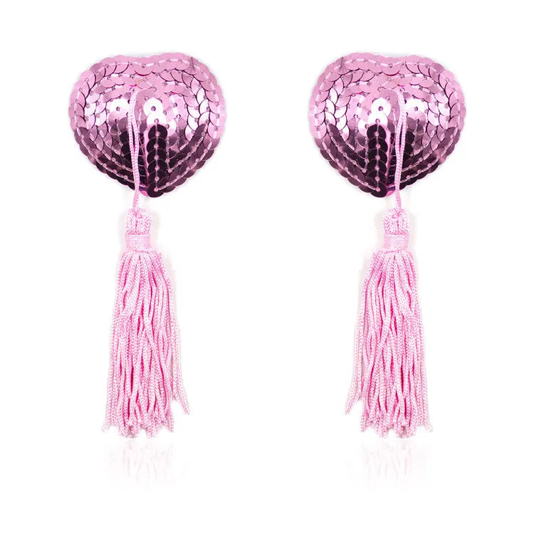 2025 Sexy Exotic Accessories Women Lingerie Sequin Tassel Breast Bra Nipple Cover Pasties Stickers Petals Clothing
