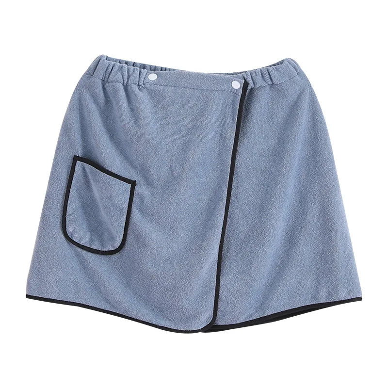 Men can wear a shower skirt soft skin absorbent quick drying bath towel to wear and remove convenient beach bath towel