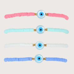KKBEAD Boho Summer Beach Bracelet Jewelry for Women Y2k Accessories Shell Evil Eye Bracelets Gifts Heishi Disc Beads Pulseras