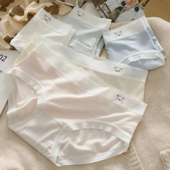 5PCS Fashion Cute Panties for Women Underwear Cotton Crotch Seamless Briefs Female Lingerie Bear Underpants Gifts