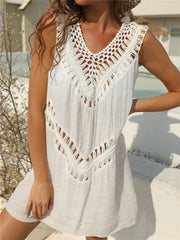 Beach Dress Tunic Cover Ups for Women Pareo Up Cpae Outfits Cover-ups Summer 2023 Knitted Sarong Bath Exits Saida Praia Luxo XL