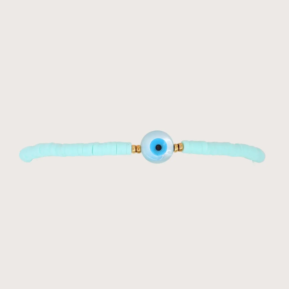 KKBEAD Boho Summer Beach Bracelet Jewelry for Women Y2k Accessories Shell Evil Eye Bracelets Gifts Heishi Disc Beads Pulseras