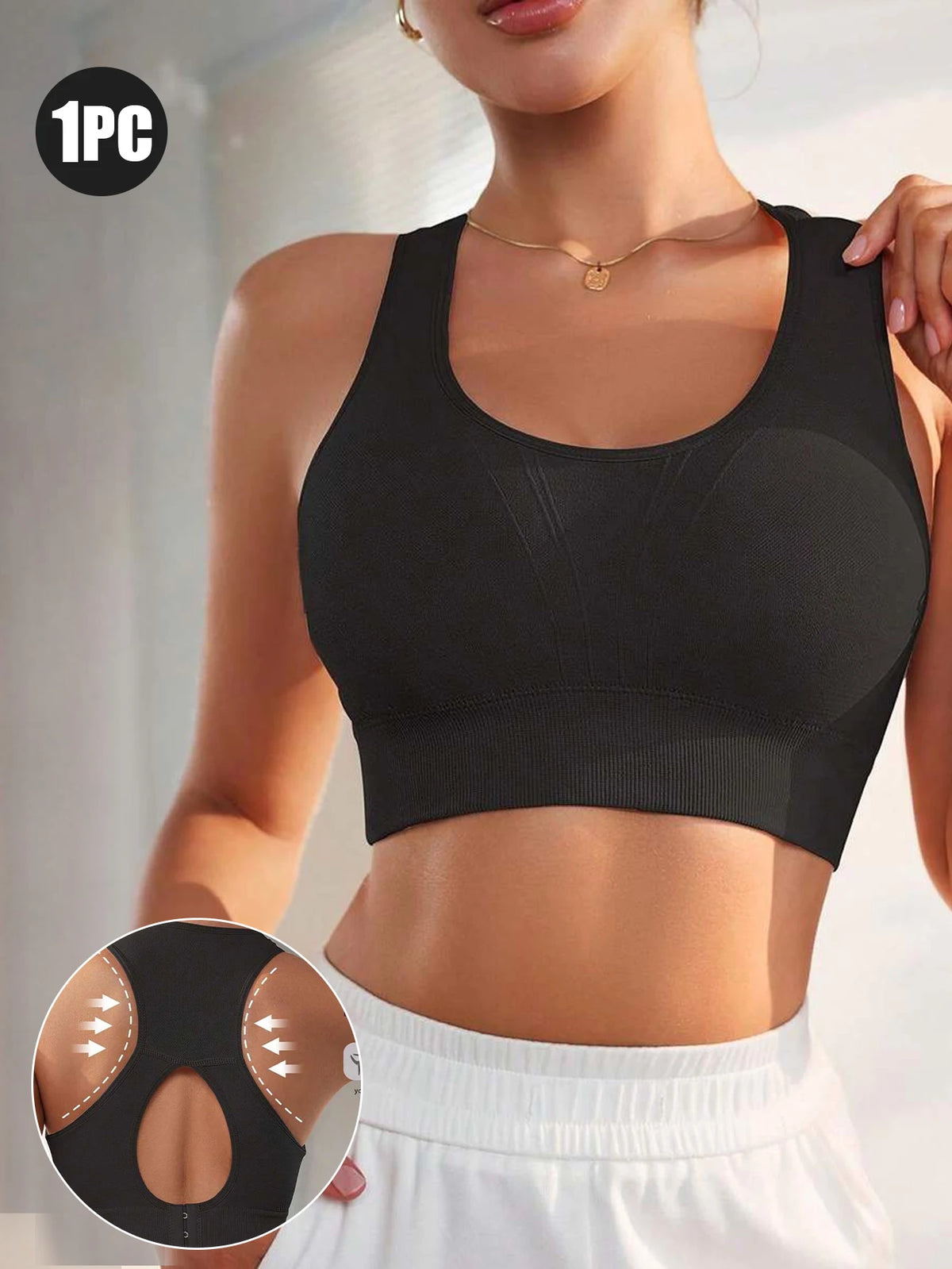 Women's underwear sports underwear vest, shock-proof, stable and effective shaping, and has the effect of tightening the back li