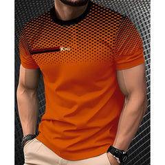 t shirt for man Summer Short Sleeve Casual Fashion Men's T-Shirt Breathable Sports Tops Round Neck Men's Clothing 100% polyester