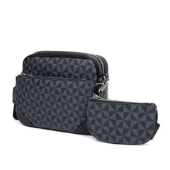 Printed Shoulder Bags For Men Multiple Accessories Leather  Men's Handbags Chain Hand Bag Man Bags Shoulder Crossbody