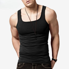 Summer Tank Top Mens Gym Fitness Training Clothing Male Solid Silm Fit Sleeveless Shirts For Men's Undershirt Vest  Clothes