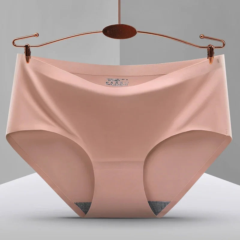 Women's Underwear Ice Silk Cotton Antibacterial  Briefs  Lingerie Female Casual Girls Panties Ladies Underpants Plus-size XXL
