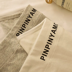 Women's Cotton Underwear Breathable Comfort Antiviral Gusset Letter Print Briefs Panties