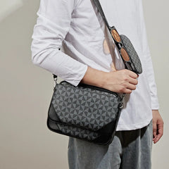 Printed Shoulder Bags For Men Multiple Accessories Leather  Men's Handbags Chain Hand Bag Man Bags Shoulder Crossbody