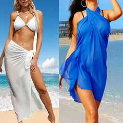 Summer Sexy Beach Skirts Women Beach Wear Chiffon Beach Wrap Skirt Towel Long Sarong Cover Up Sexy Bikini Scarf