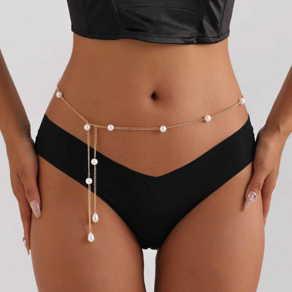 Fashion Sexy Pearl Belly Belt Waist Chain Women Summer Beach Bikinis Festival Accessories Body Chain Jewelry Accessories