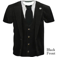 2024 Summer New High-quality Men's Personality Business Suit Pattern 3D Printed Men's T-shirt Comfortable Breathable Fashion Top