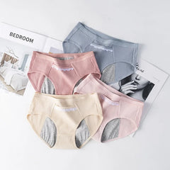 Women's Physiological Pants Underwear Japanese Cotton Plus Size Cotton Briefs Menstrual Leak Proof Period Underwear