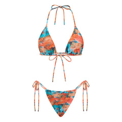 hirigin Women 2 Pieces Bikini Swimsuit Spaghetti Strap Top Tie Side Triangle G-Thong Bathing Suit Beach Holiday Swimwear