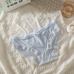 Women Low Waist Panties Panties Sexy Lingerie Lace Quick Drying Briefs Female Seamless Underwear Solid Color Underpants