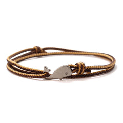 Men Marine String Bracelet Bilayer Sliding Adjustable Whale Braclet Beach Surfer Nautical Braslet Vacatio Leisure Accessories