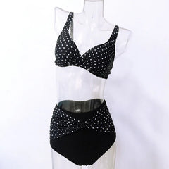 Kophia 5XL 6XL Large Big Plus Size Swimwear For Women Sexy Polka Dot Two Piece Swimsuit 2024 High Waisted Big Cups Bathing Suit