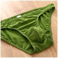 Simple solid color men's underwear pure cotton briefs elastic bag breathable and sweat-absorbing men's RA39