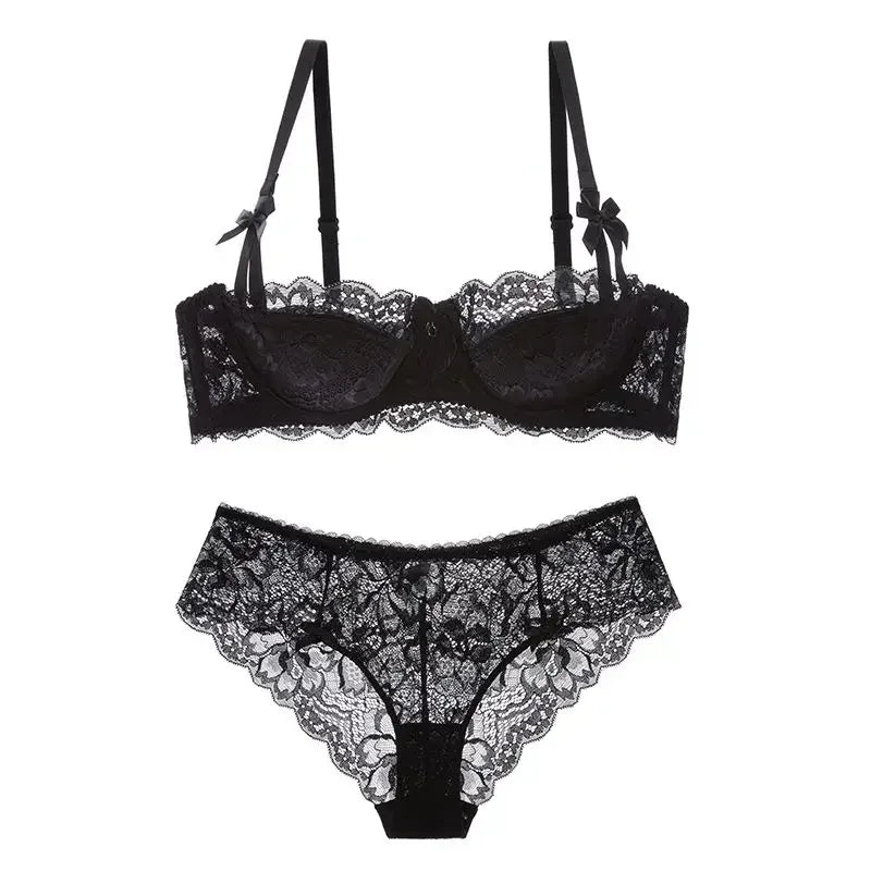 MOYISU French Romantic Lace Comfortable Breathable Sexy Tushy Slim Bra Collection Pure Desire Girls Super Beautiful Underwear SE