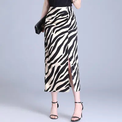 Women's High Waist Hip Split Fashion Sense Temperament Long Dress - kinko