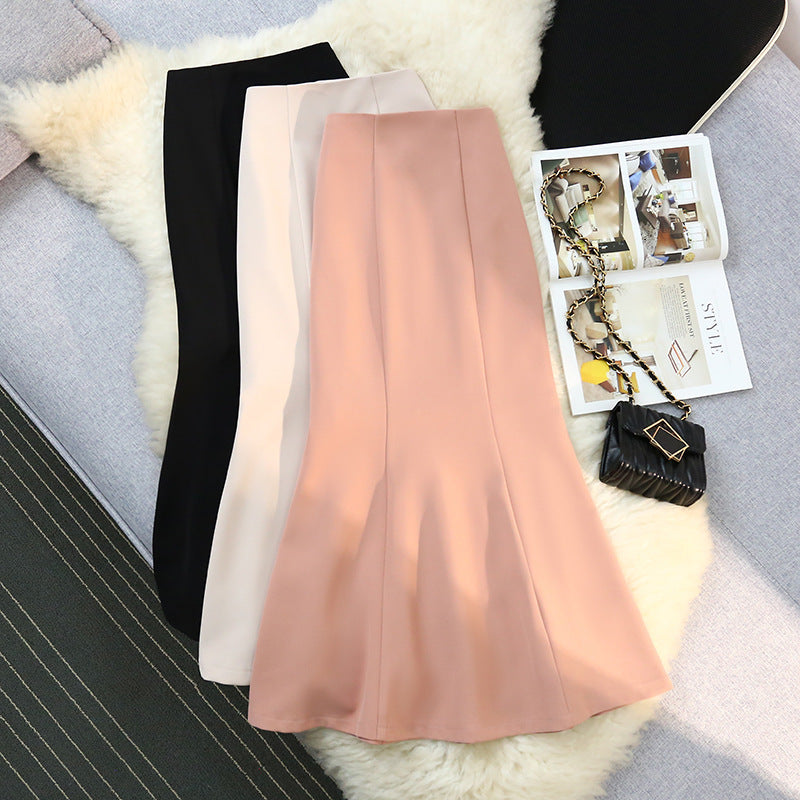 Fishtail High Waist Slimming Sheath Western Style All-matching Skirt - kinko