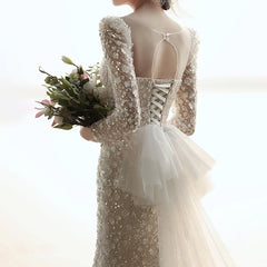 French Style Fishtail Light Wedding Dress Bride Temperament - kinko