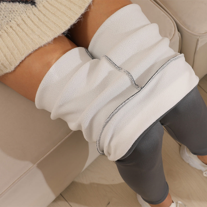 Cashmere Winter Wear High Waist Leggings For Women - kinko