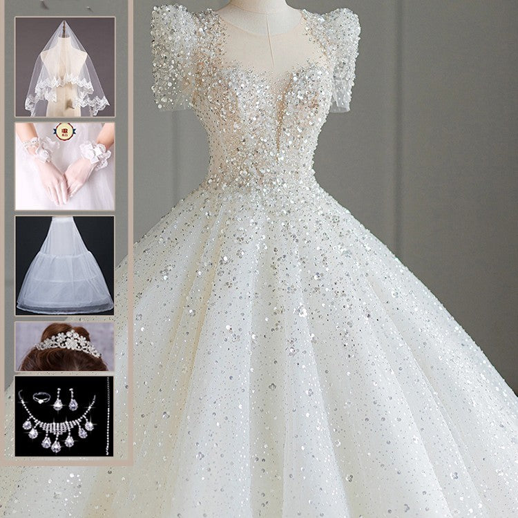 New Bridal Main Yarn Large Trailing Tail At Large Princess Senior Texture Small Out Of Doors Yarn - kinko
