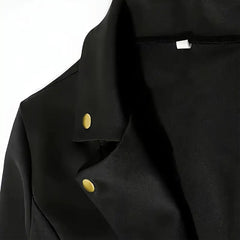 Women's Solid Color Notched Lapel Button-Down Short Blazer - Spring&Fall Fashion Jacket - kinko