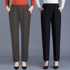 Spring And Autumn Middle-aged Mom Pants Straight-leg Trousers - kinko