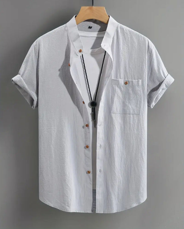 Men's Short-sleeved Shirt Comfort And Casual Fashion All-matching - kinko