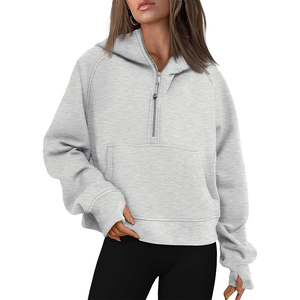 Fall Winter Hooded Zipper Thickening Sweater - kinko Global Holdings inc