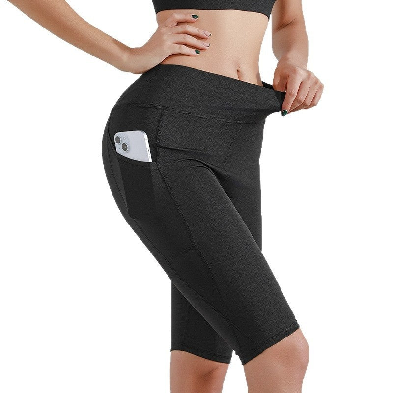 Yoga Pants Women's Sports Fitness Five-point Shark Pants - kinko
