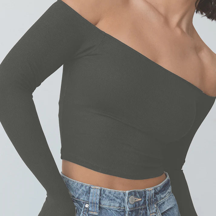 Long-sleeved Women's Off-shoulder Clothing - kinko
