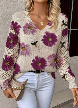 Printed Casual Cape Coat Cardigan Sweater - kinko