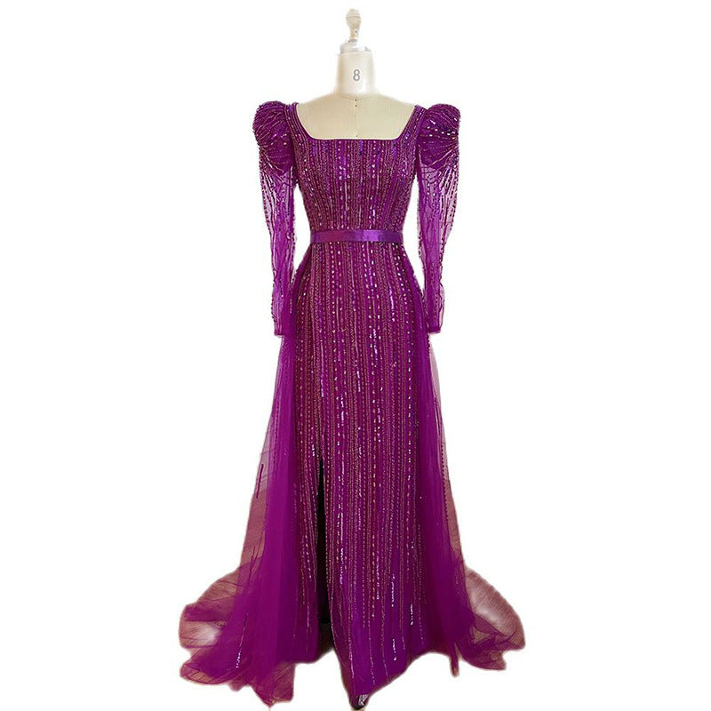 Rose Red Host Performance Evening Dress - kinko