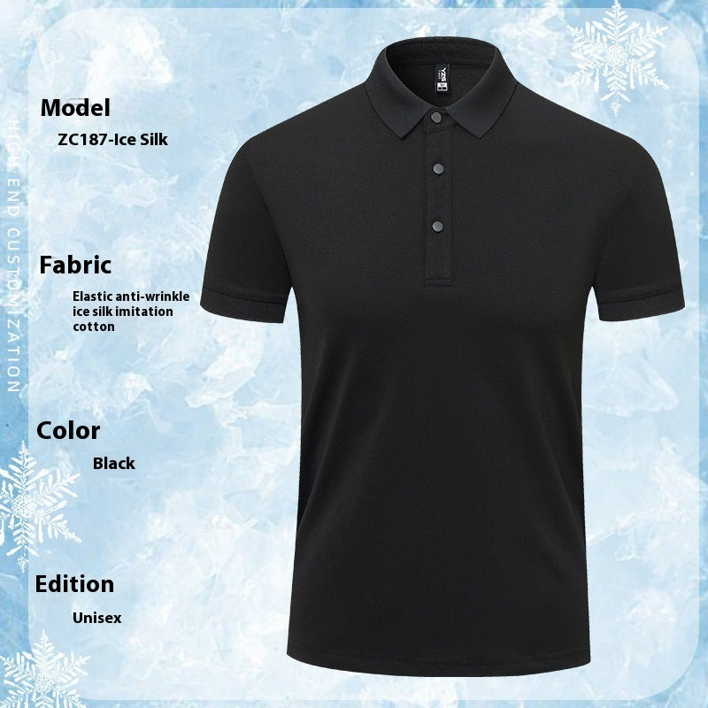 Summer Ice Silk Polo Shirt Overalls - kinko