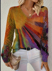 Printed Casual Cape Coat Cardigan Sweater - kinko