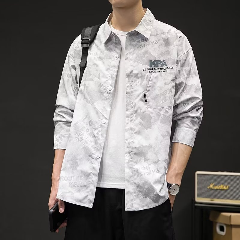 Japanese-style Retro Camouflage Shirt Men - kinko